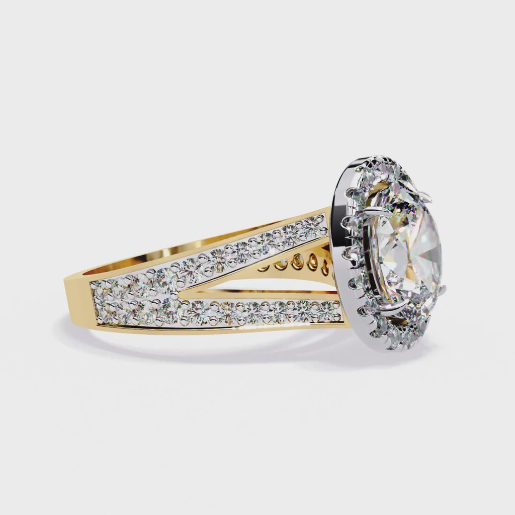 Elegant Diamond Side Stone Brilliance Ring