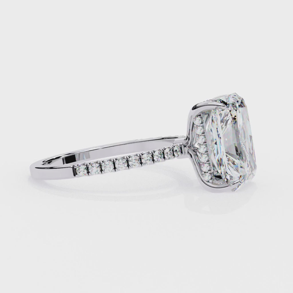 Elegant Diamond Side Stone Brilliance Ring