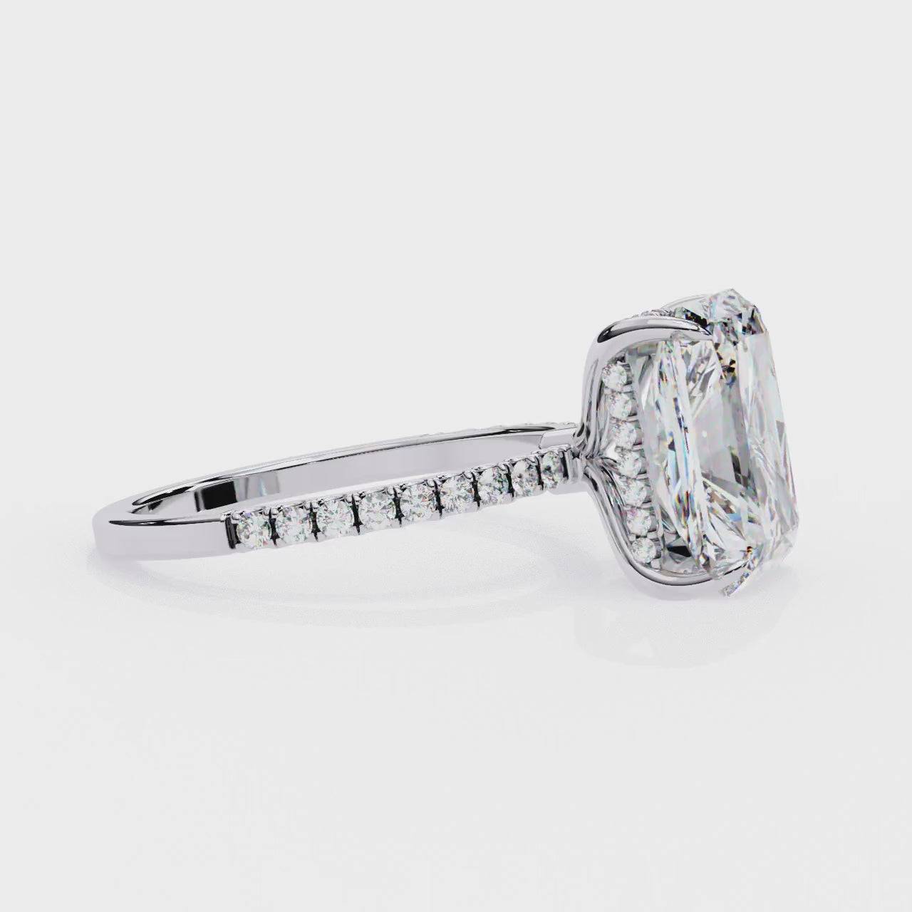 Elegant Diamond Side Stone Brilliance Ring