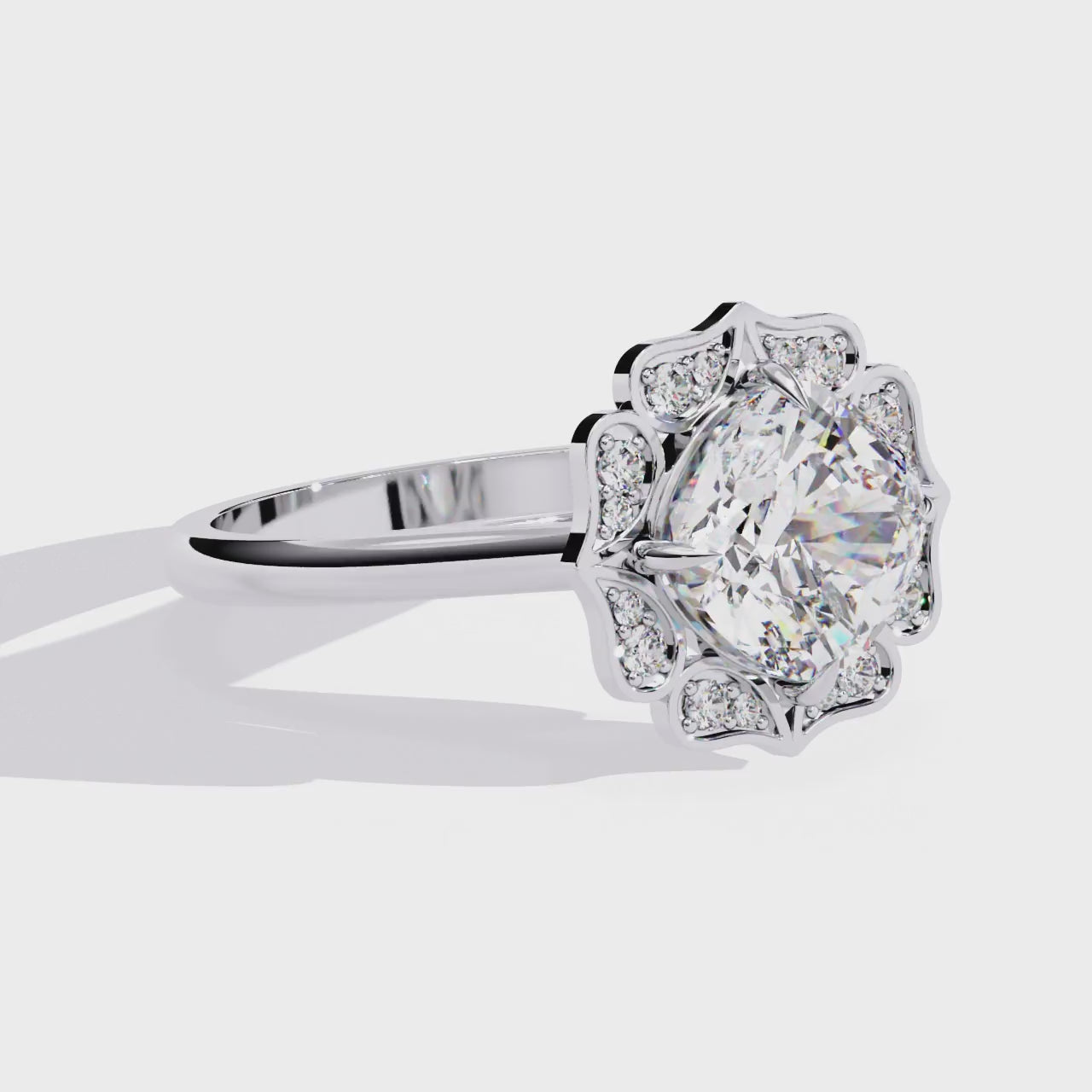 Elegant Diamond Central Stone Ring