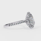 Elegant Central Stone Diamond Halo Ring