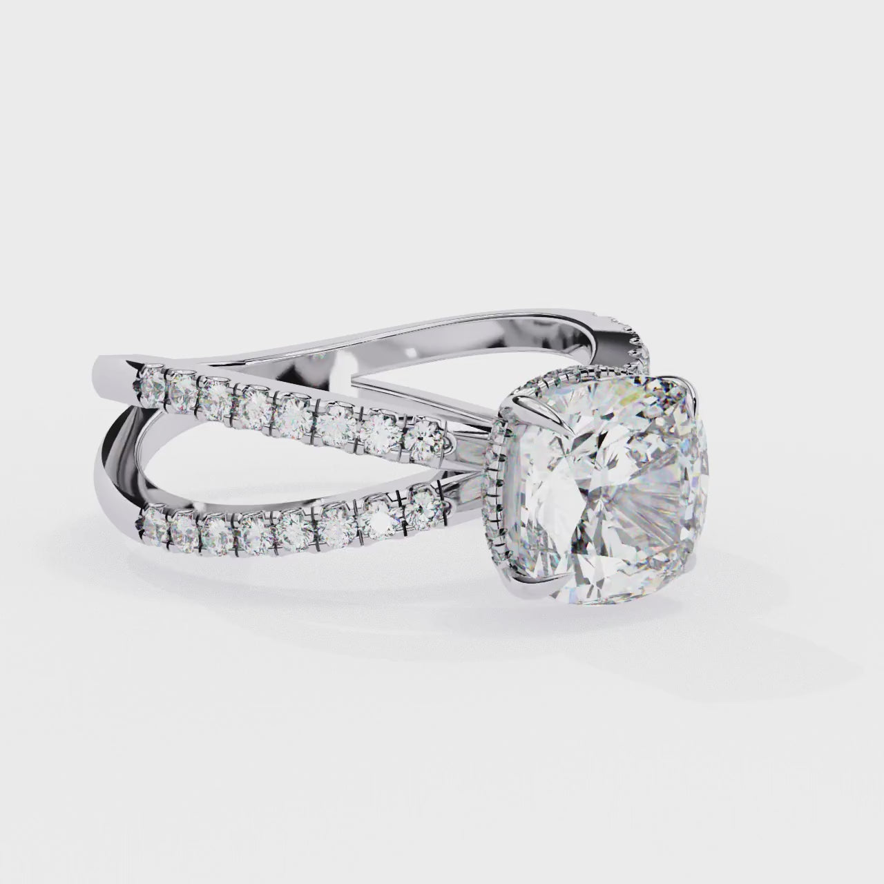 Elegant Central Stone Diamond Ring with Radiant Side Stones