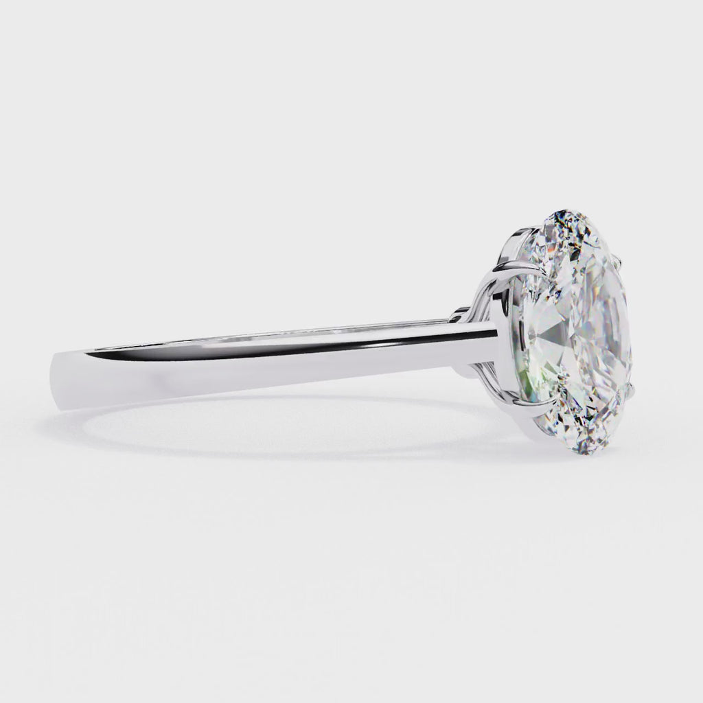 Elegant Solitaire Central Stone Ring
