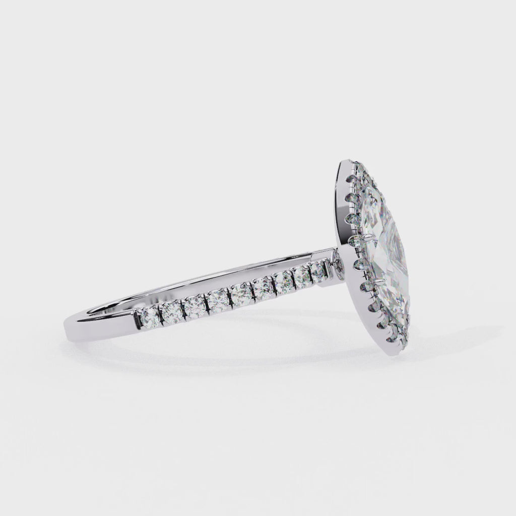 Elegant Central Stone Diamond Ring with Radiant Side Stones