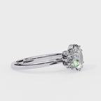 Elegant Central Stone Diamond Ring with Side Accents