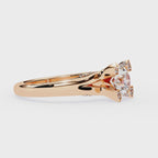 Elegant Diamond Central Stone Ring with Brilliant Side Accents