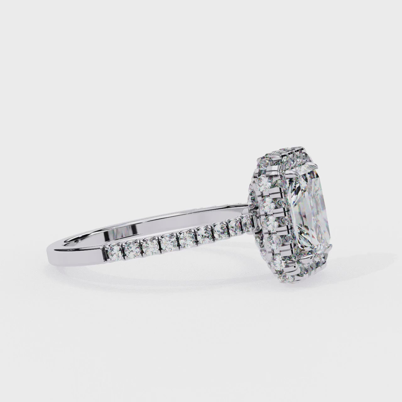 Elegant Diamond Side Stone Brilliance Ring