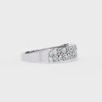 Radiant Diamond Side Stone Eternity Ring