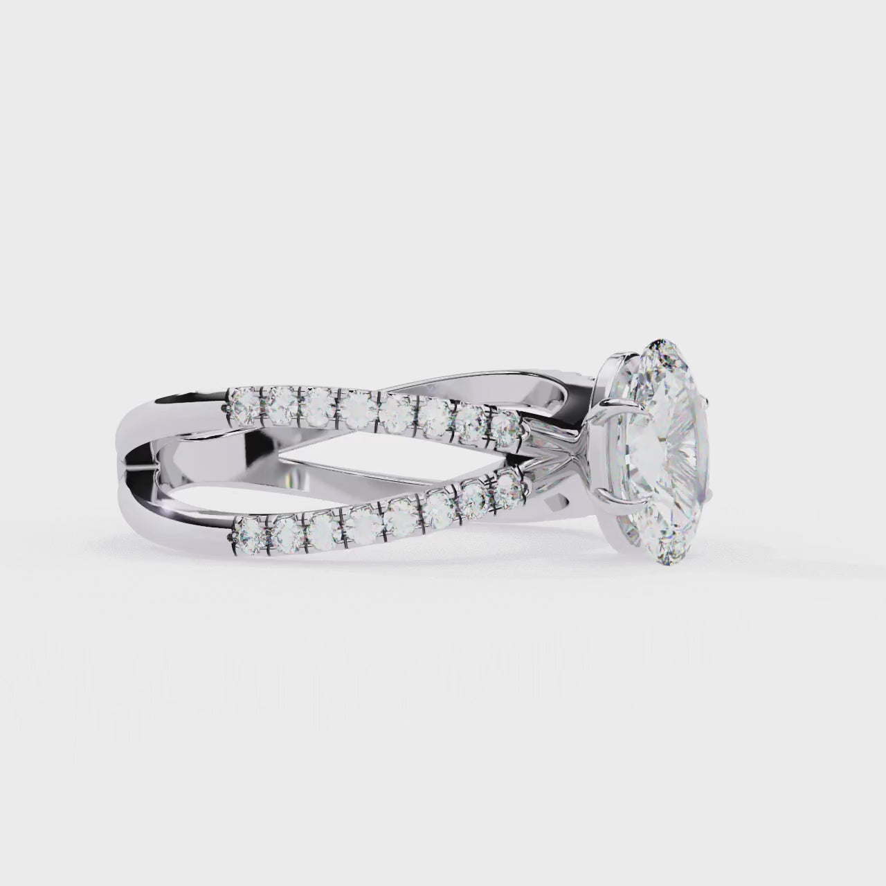 Elegant Radiance Central Stone Diamond Ring
