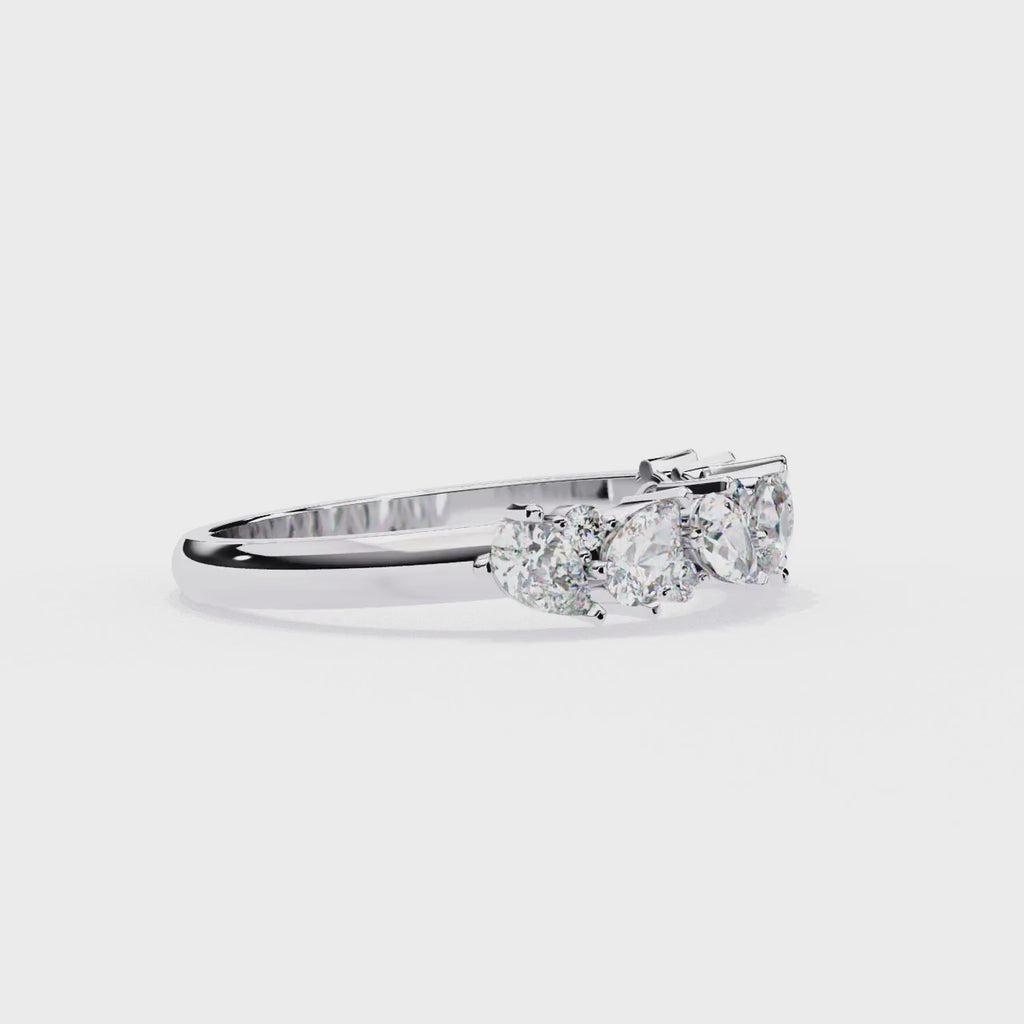 Elegant Diamond Side Stone Brilliance Ring
