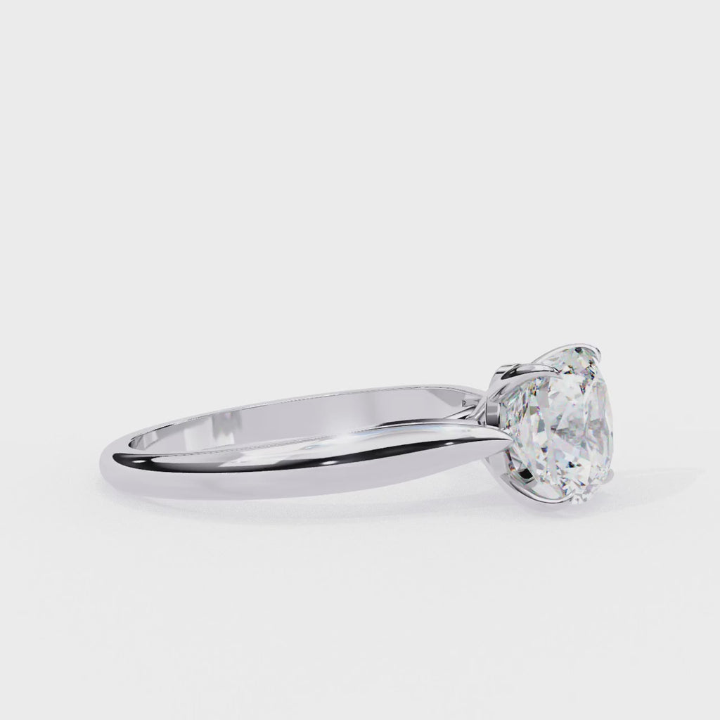 Elegant Central Stone Solitaire Ring