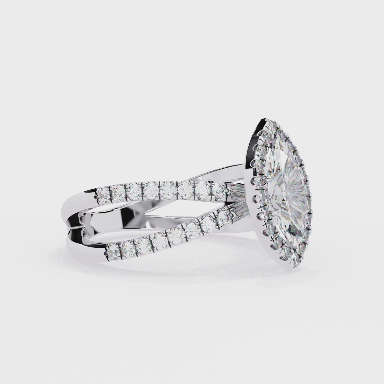 Elegant Diamond Side Stone Brilliance Ring
