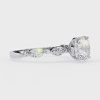 Elegant Diamond Central Stone Ring with Brilliant Side Accents