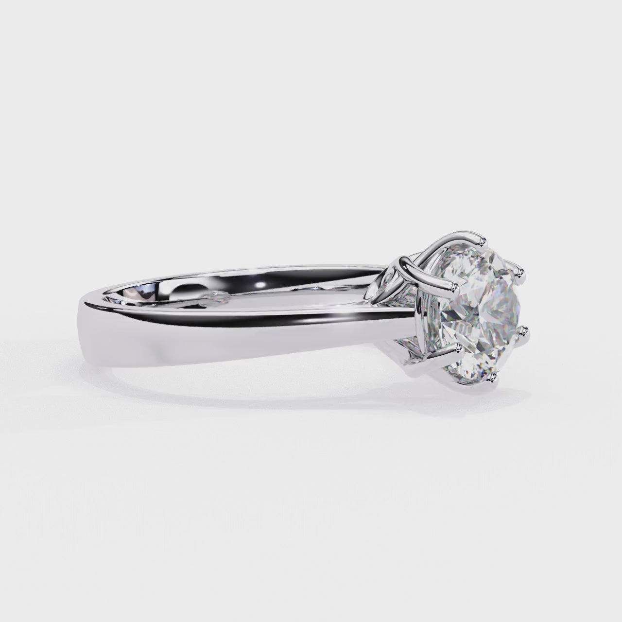 Elegant Central Stone Diamond Ring with Radiant Side Accents