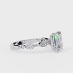 Elegant Central Stone Diamond Ring with Brilliant Side Accents
