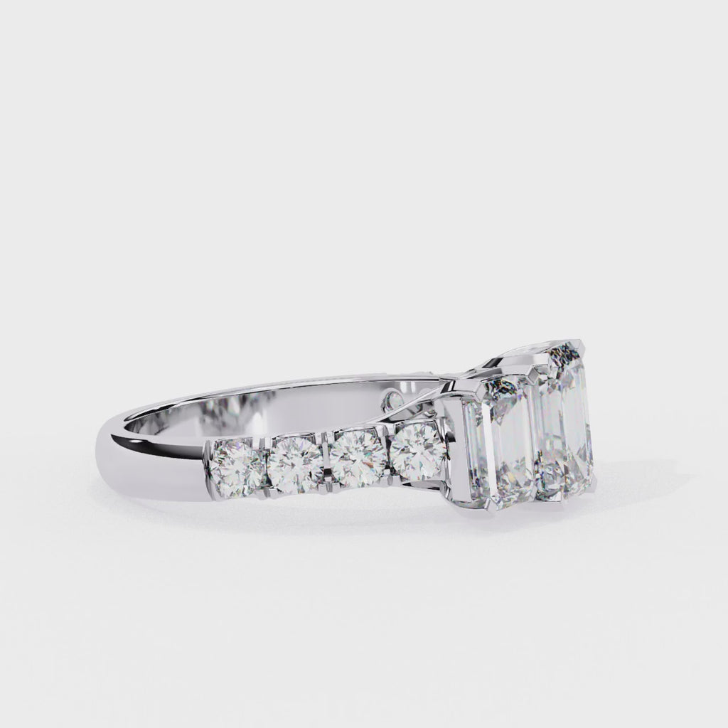 Elegant Central Stone Diamond Cluster Ring
