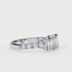 Elegant Central Stone Diamond Cluster Ring