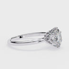 Elegant Radiance Central Solitaire Ring with Side Accents
